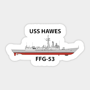 USS HAWES - FFG-53 OH PERRY CLASS Sticker